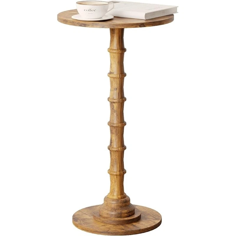 Mesa auxiliar redonda diseño compacto uso versátil seguro niños mascotas fácil montaje Foto 2 de 4