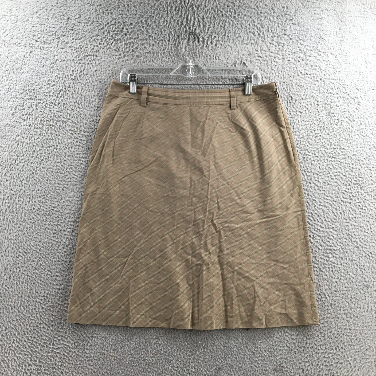 J.Crew A-Line Skirt Womens 12 (Actual 34X23.5) Beige Cotton Mid Rise Side Zip