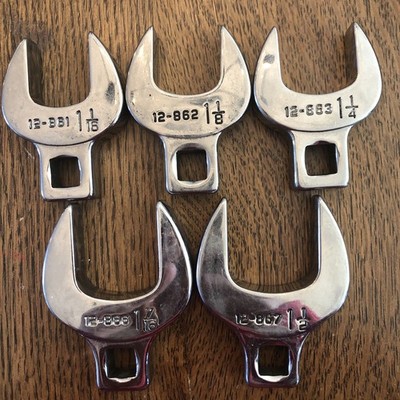 Armstrong USA 12-867 1/2'' Drive 1-1/16-1-1/2 Crows foot wrench 5 pieces