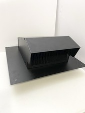 8  Roof Vent Cap w/Damper Black Galv Steel Wall Exhaust Cover No Screws