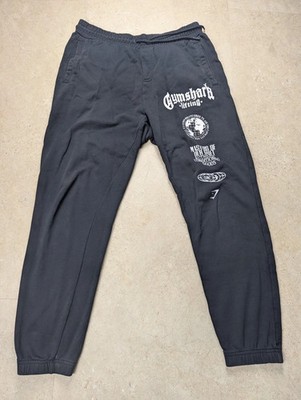 Gymshark Global Lifting Men's Joggers Size M Black Graphic Gym Sweatpants