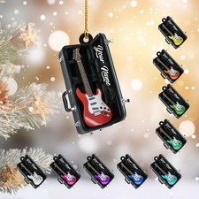 Personalized Guitar Ornaments for Christmas Tree, Music Ornament for Christmas T