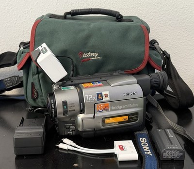 Sony Handycam CCD-TRV85 Hi8 w/Nightshot + Fisheye Tapeless Bundle TESTED  