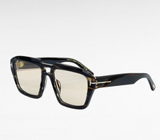 TOM FORD FT1202 Black Havana Clear 140mm Sunglasses New w/ Case