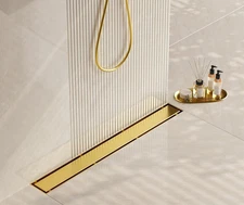 Neodrain 24 In. Shower Drain Gold Linear Rectangular SFS-3069-GD