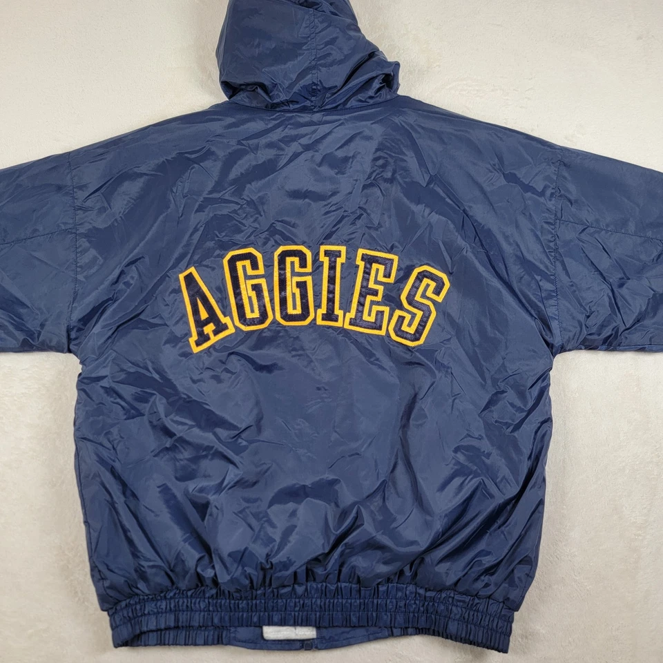 Vintage Gear For Sports Men's Jacket UC Davis Aggies Hood Size Medium - Image 4 of 4