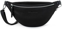 Leder Bauchtasche GüRteltasche Crossbody HüFttasche Schwarz