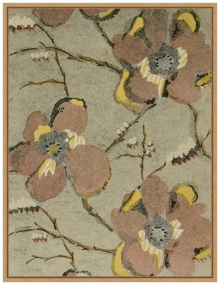 Framed Canvas Wall Art 24x18 Delicate Floral Pattern II by Baxter Mill Archiv...