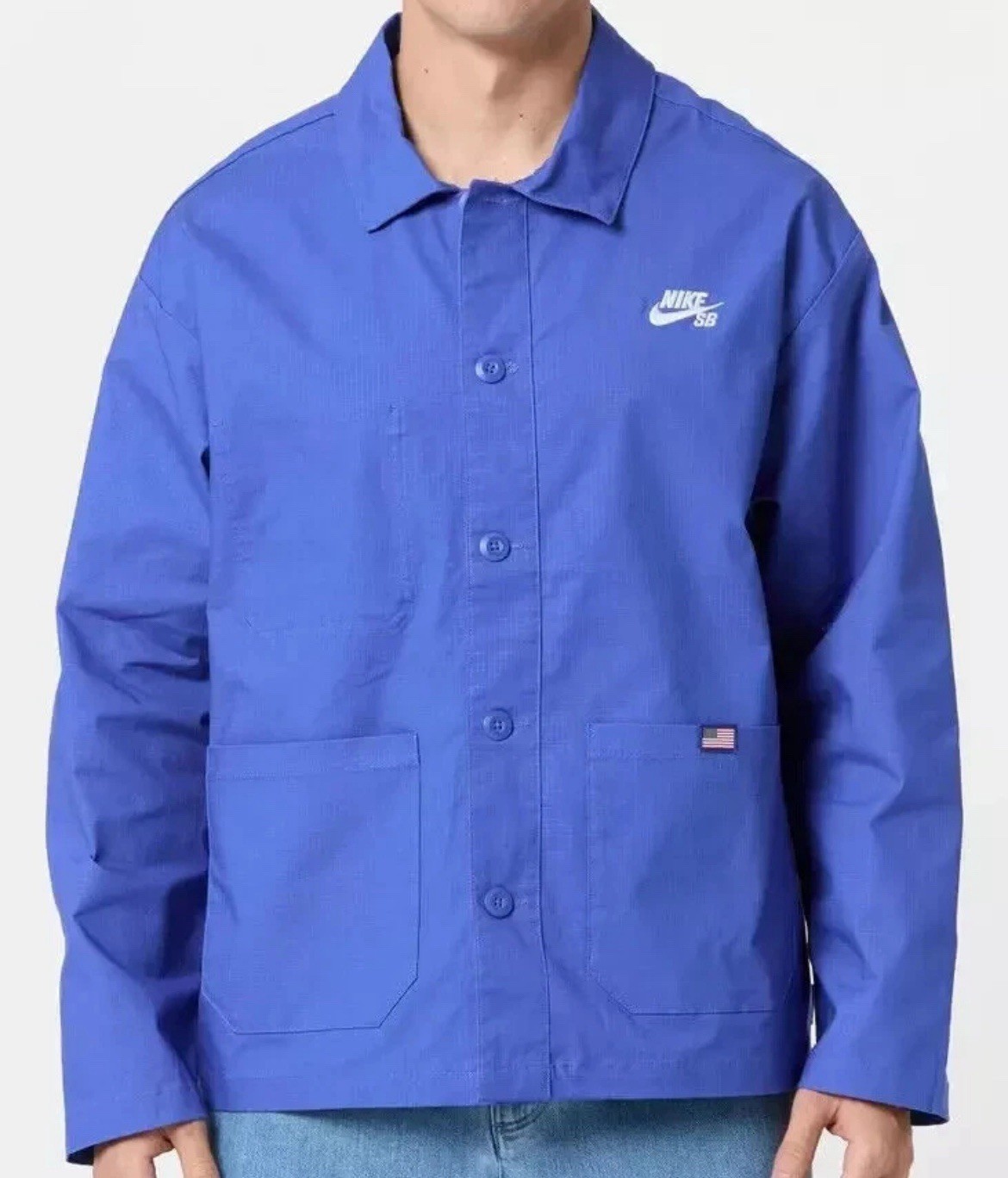 SACAI X NIKE Giacca uomo Nike SB Chore Olympic USA bottoni davanti blu FZ4085 490 taglia XL