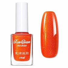 Glitter Nail Polish - Orange Pearl 1 ml (Pack of 1), glitter