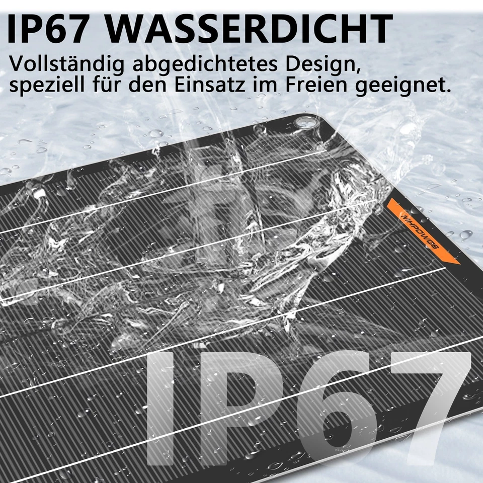 MHPOWOS 12 Volt 30 50 Watt Solar Autobatterie Ladegerät Solarmodul Aufladen - Bild 2 von 4