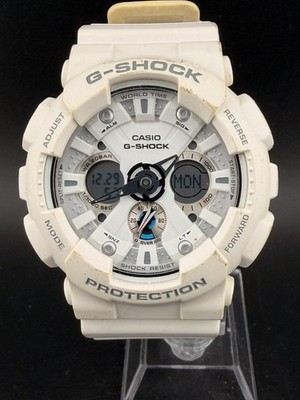 Casio G-Shock Men's 51mm White Ana-Digi Chrono Alarm World Time Watch GA-120A-7A