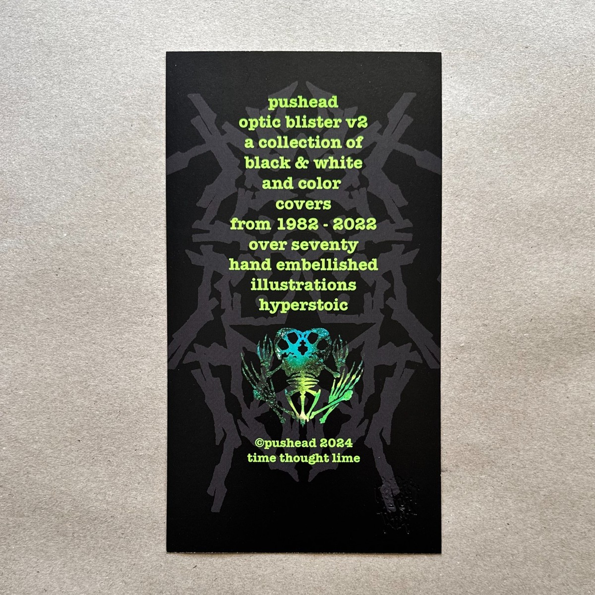 Pushead Optic Blister v2 Signed Art Zine Book Mini Art Print