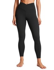 CRZ YOGA Butterluxe Crossover Waist Leggings 25 - V Crossover High Waisted Gy...