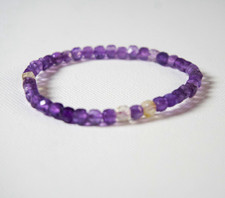 100% Natural Ametrine Faceted Stretch Bracele...