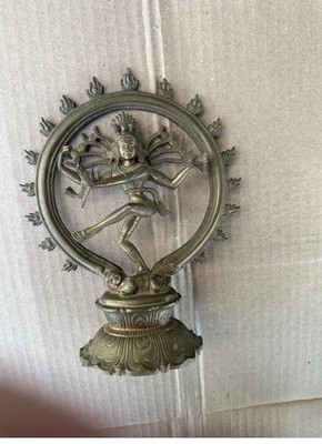 Antiqued Bronze Shiva Dancing Statue Natraj God of Dance