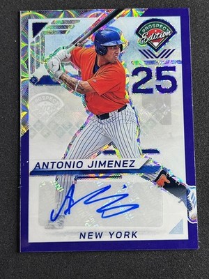 2025 PANINI PROSPECT EDITION ANTONIO JIMENEZ PURPLE SCOPE HOLO AUTO /49 #163