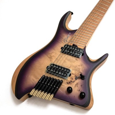 24 Frets 7 String Headless Electric Guitar Maple Body, Stainless Steel Strings