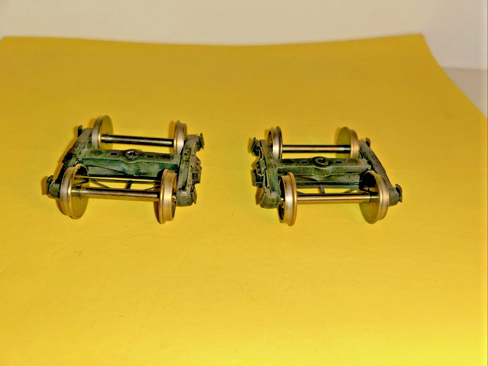 1 pr. Classic Intermountain 'O' Scale 2 Rail Bettendorf Trucks W/Metal Wheels - Image 4 of 4