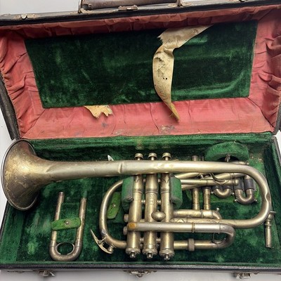 Mid 1930s King H.N. White Cornet Trumpet With Case. 22851