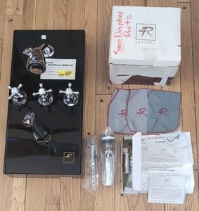 Raphael Tub & Shower Set! Highly UNIQUE & Vtg Display Set/ Gothic Chrome Design
