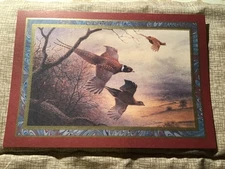 20 Box “Pheasants in Flight” Peter Allis Wildlife Artist Hallmark Holiday Cards