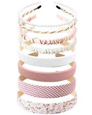 8 PCS Headbands For Women Girls Wide Floral Padded Cute Pearl Accessories