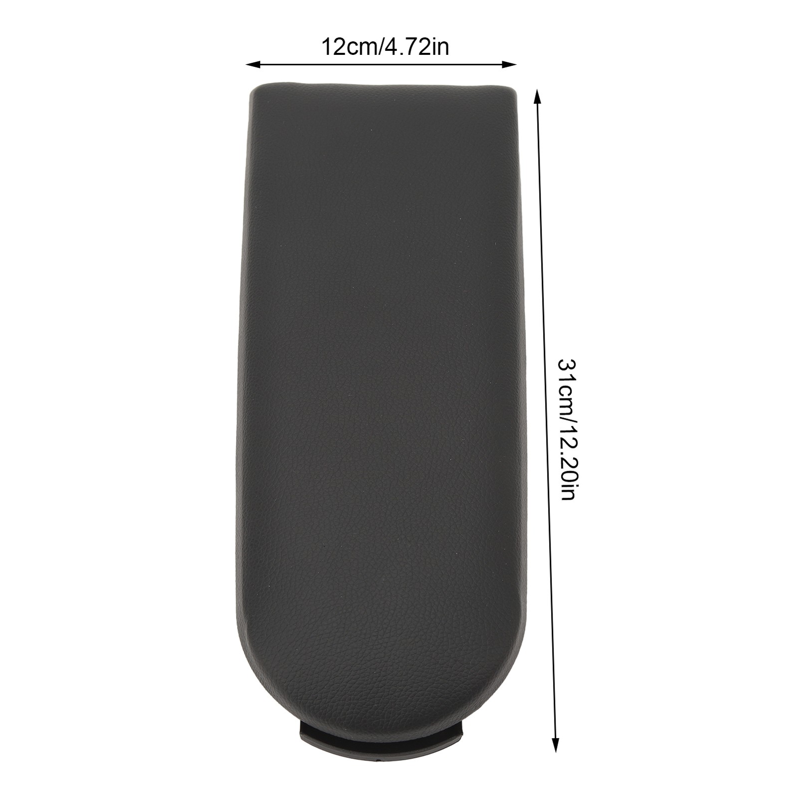 Center Console Armrest Cover 31x 12cm Black PU Leather Arm Box Lid Cap Wear Resi
