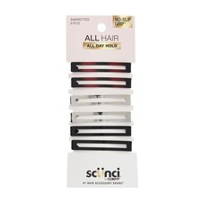 Scunci by Conair No-Slip Grip Stay Tight Barrettes - hair barrettes for women -