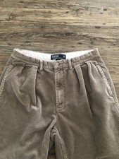 VTG 90 s Polo Ralph Lauren Andrew Corduroy Pants Mens 33 X 28 Pleated Baggy