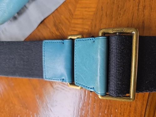 Coach Bleecker Business Reisetasche türkis blau Ledertasche mit Riemen 550 $ - Bild 3 von 24