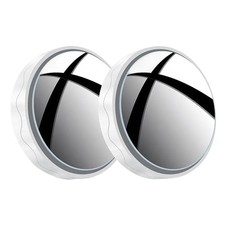 2Pcs Blind Spot Mirror Car Convex Rear Side View Suction Cup Small Round White