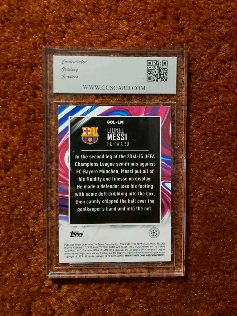2020-21 Topps Chrome UCL - Golazo Lionel Messi #GOL-LM for