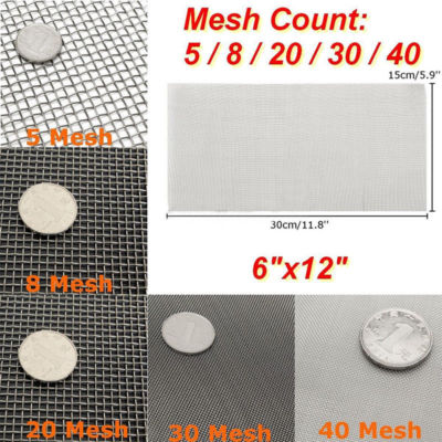 Edelstahl Filtergewebe Filter Feinfilter Gaze 5/8/20/30/40 Mesh Drahtgewebe