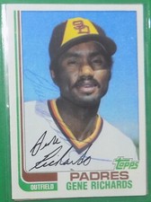 Gene Richards San Diego Padres  1982  Autographed Card