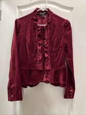 White House Black Market Velvet Jacket Blazer Size 4