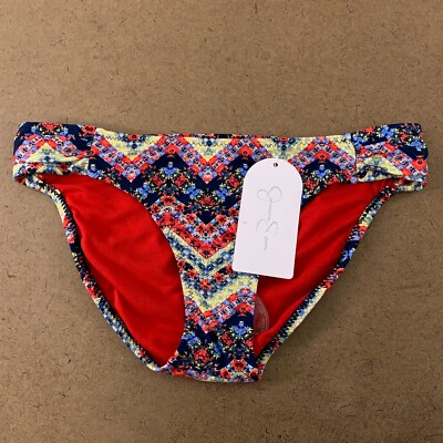 Jessica Simpson Women's Size Small Colorful Print Cheeky Bikini Swim Bottom NWT