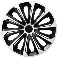 Radkappen Radblenden Radzierblenden 4 Stück Satz Set E Schwarz Weiß KFZ 15" Zoll