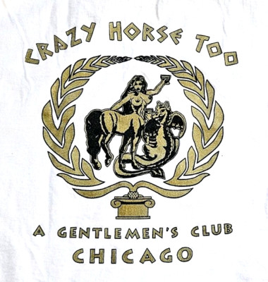 Rare Vintage 90s Crazy Horse Too Chicago Gentlemen's Strip Club T Shirt Sz XL