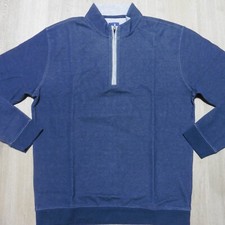 JOHNNIE-O Mens M MEDIUM SULLY PULLOVER 1/4 ZIP MIDNIGHT NAVY GOLF SWEATSHIRT