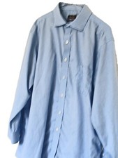 Tasso Elba, Men's , Dress Shirt, Blue/White Checked, no iron, 17 32/33