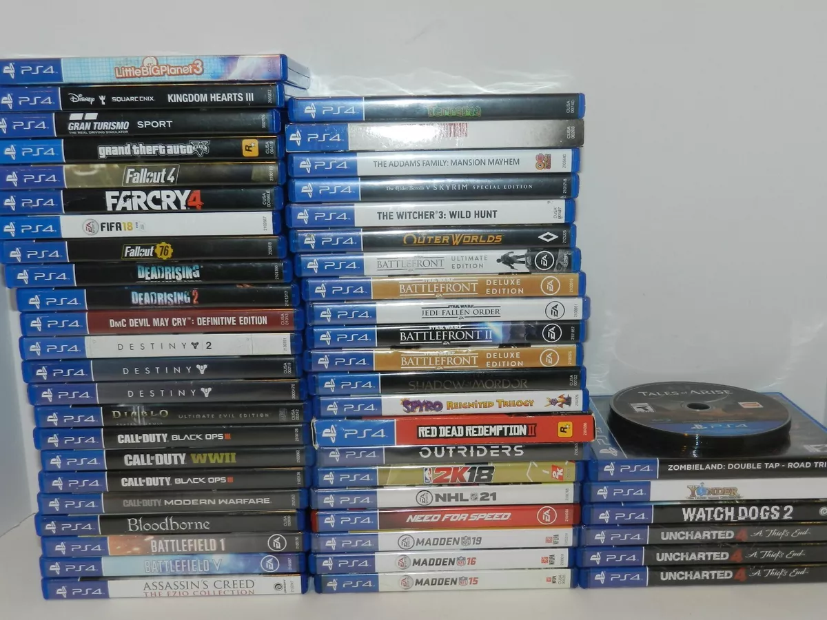 Ps4 Games Lot 3 The Witcher 3 Kingdom Come Wolfenstein 2