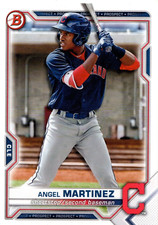 Angel Martinez Cleveland Guardians 2021 Bowman Draft Card