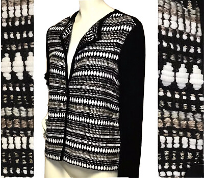 black textured cardigan