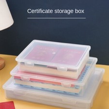 Clear Document Organizer Plastic A4 Organizing Box Certificate File Container