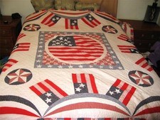 Flag Quilt Limited Edition 82 x 82 923 of 7500 Stars Red White Blue