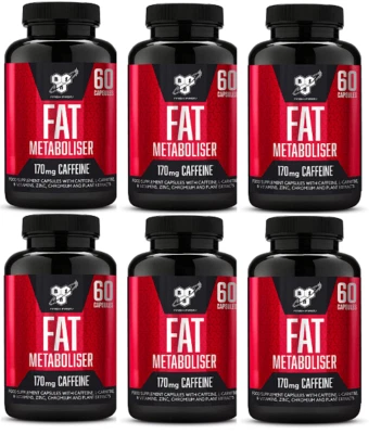 BSN Fat Metaboliser, Food Supplement With Caffeine 6x 60 Capsules Best Bef 05.22