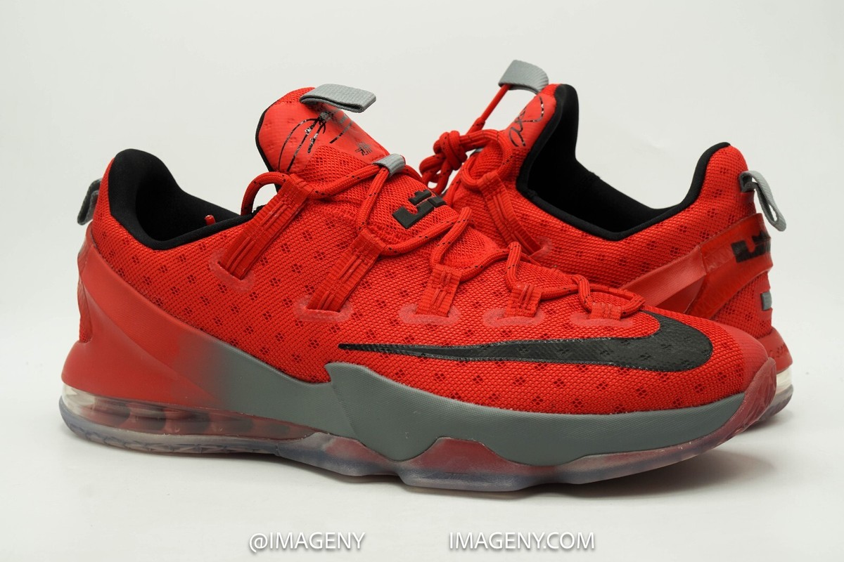 NIKE LEBRON XIII 13 LOW NEW SIZE 12 OHIO STATE UNIVERSITY RED GREY PROMO  SAMPLE