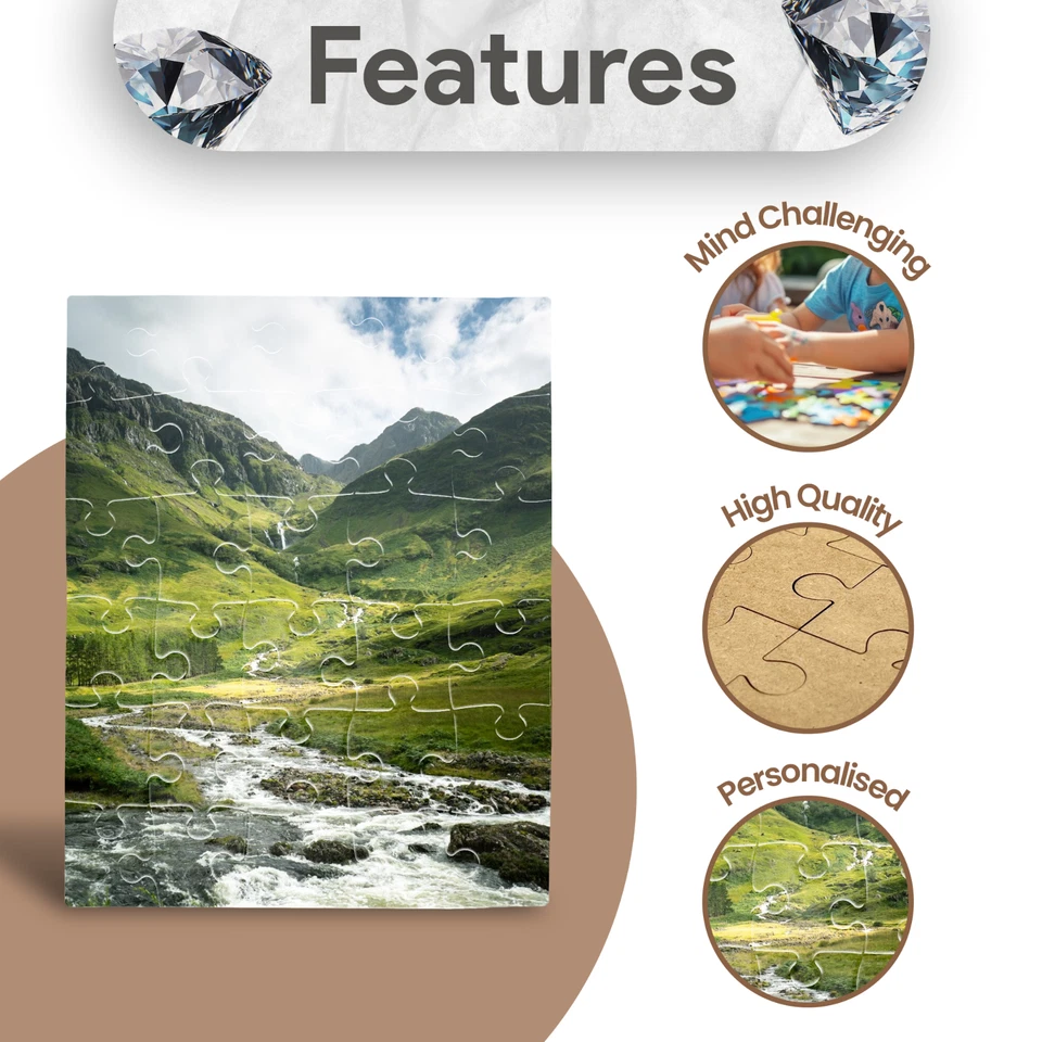 PERSONALISED Wooden MDF Jigsaw PUZZLE, 30 Pieces A5+ sized with your PHOTO / TXT - Image 3 of 4