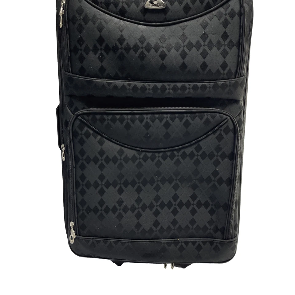 American Flyer Argyle Jacquard -5PC Luggage set -Black - Image 2 of 4